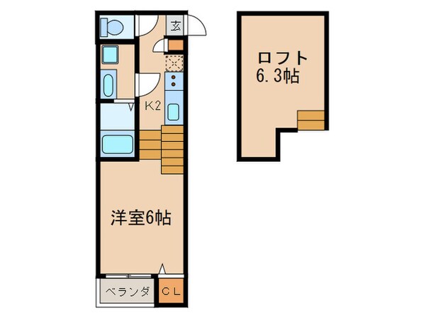 ﾊｰﾓﾆｰﾃﾗｽ八代町の物件間取画像